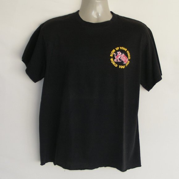 AC/DC Crew shirt L Blow Up Your Video World Tour 1988 Single stitch